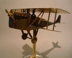 Early WWI Airplane Brass desk Model, 1910