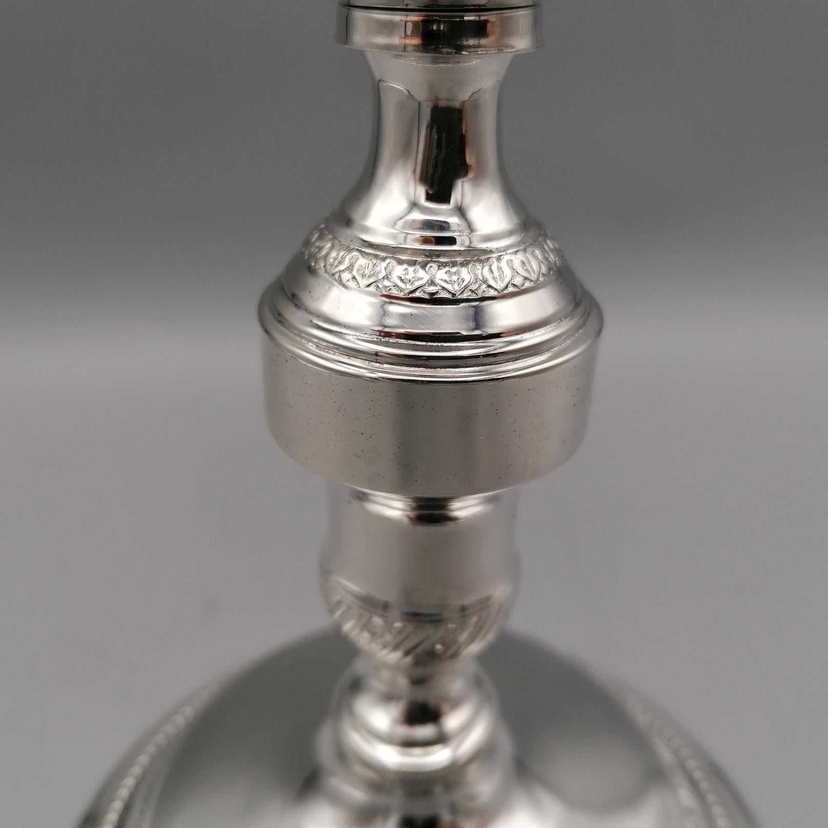 Early XIX° Century Italian 800 Silver Liturgical Chatolic Chalice In Excellent Condition For Sale In VALENZA, IT