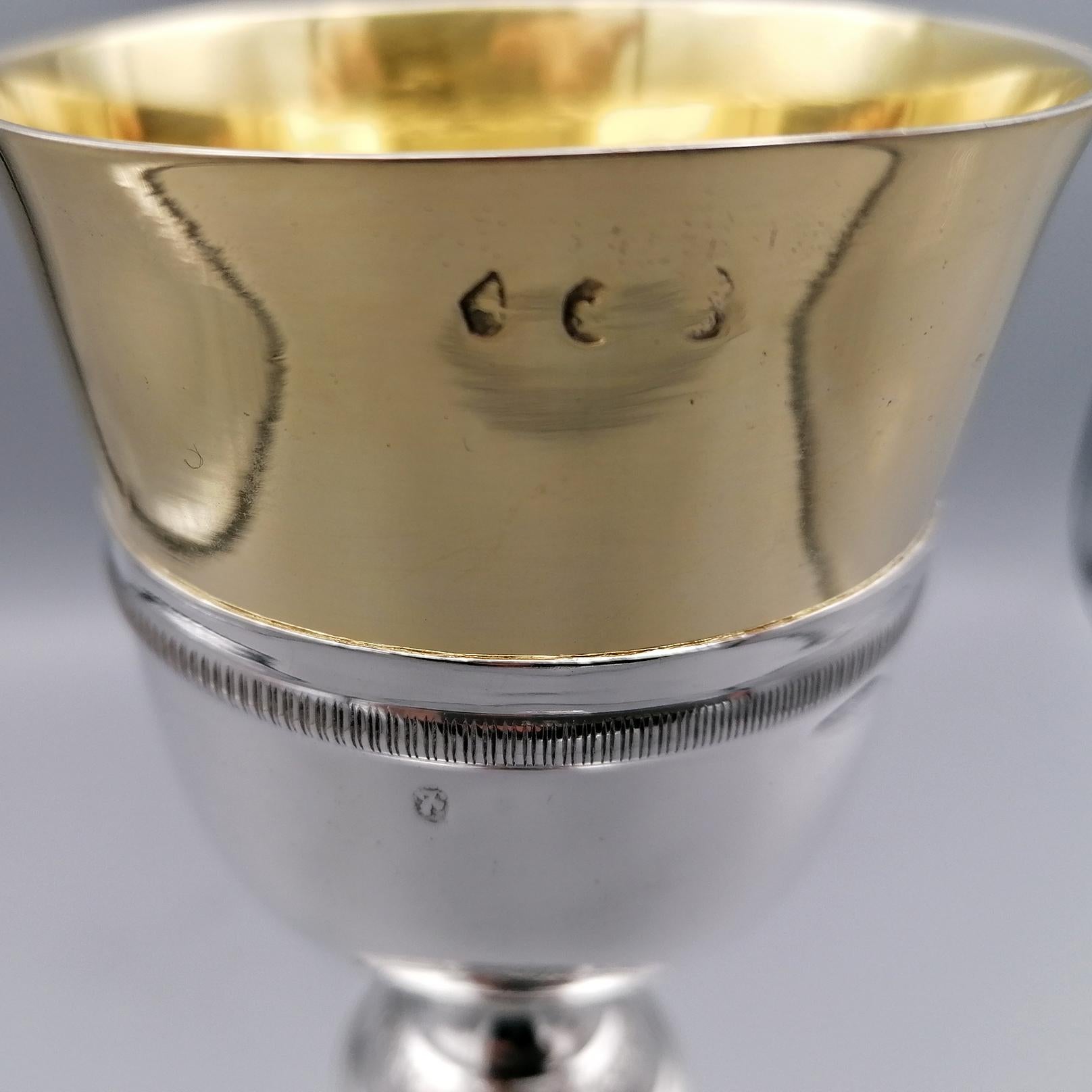 Early XIX° Century Italian 800 Silver Liturgical Chatolic Chalice For Sale 1