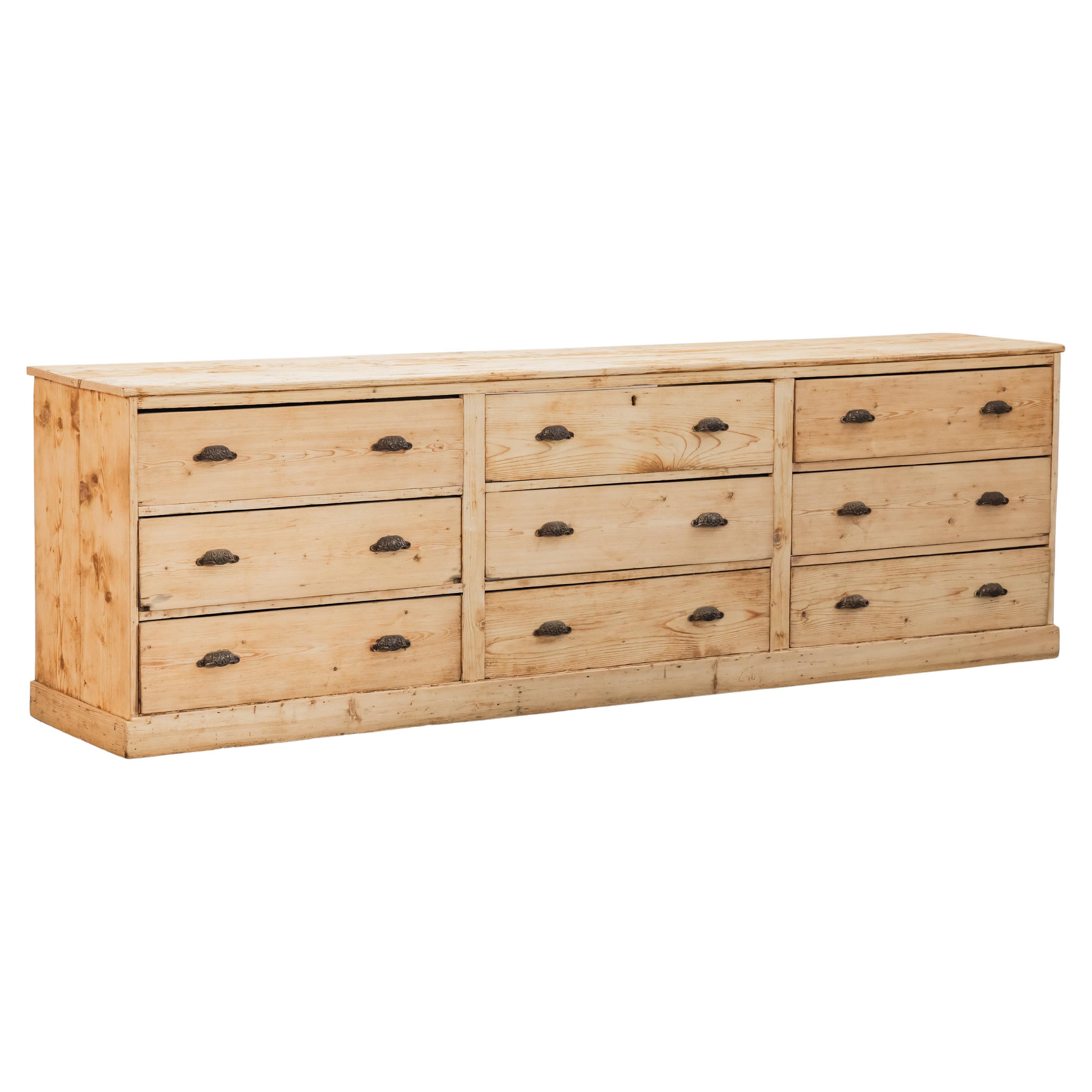 Early XL Cabinet With Drawers From France, Circa 1940