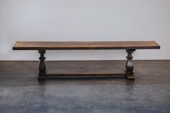 Early XL Oak Monastery Table From Italy, Circa 1880