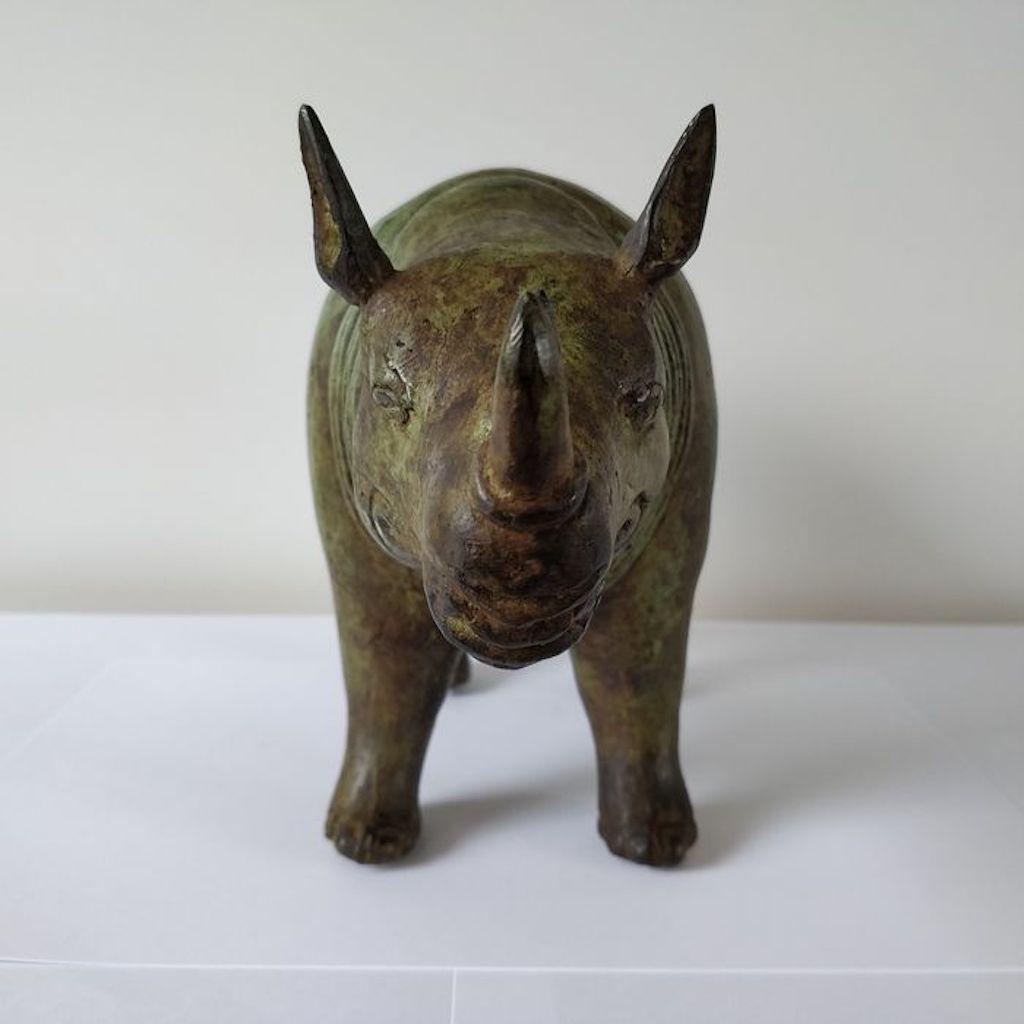 Early 20th Century Bronze Animalier Sculpture Representing a Rhino 7