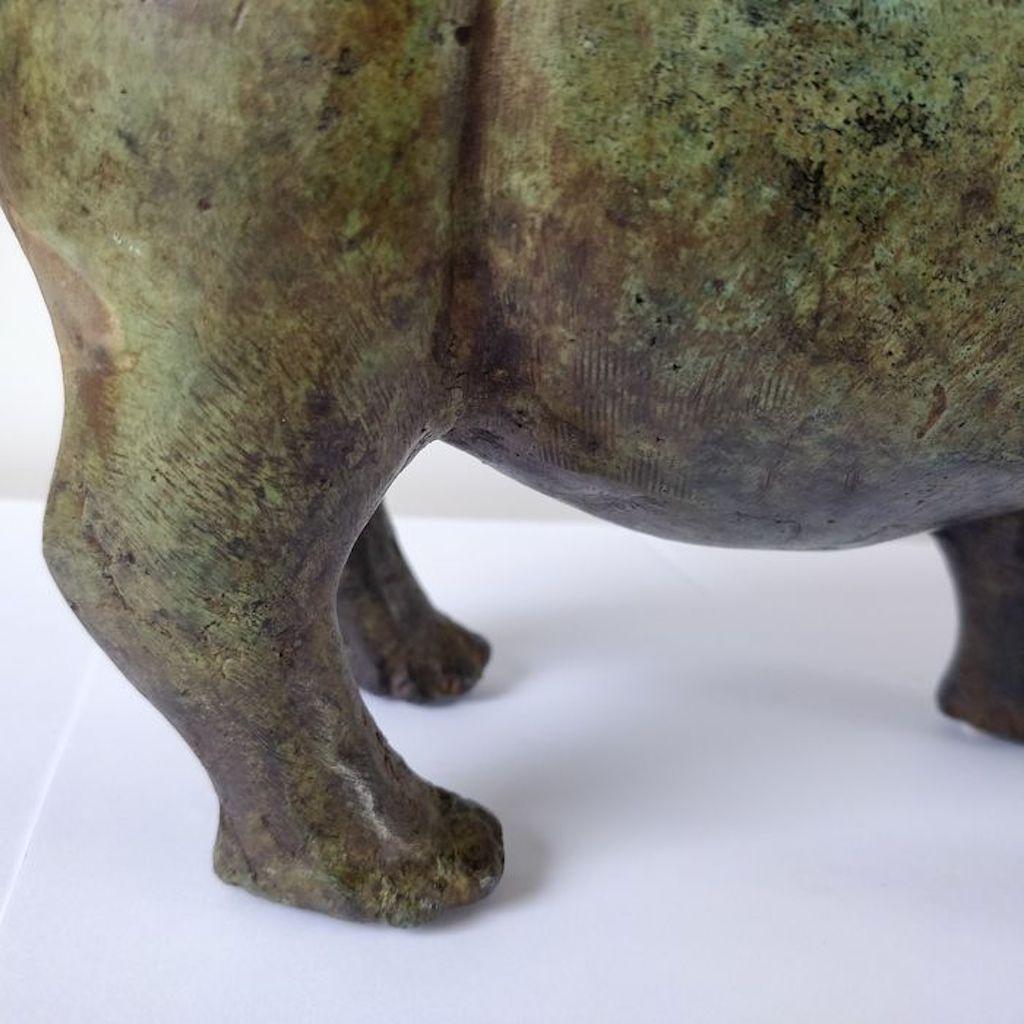 Early 20th Century Bronze Animalier Sculpture Representing a Rhino 11