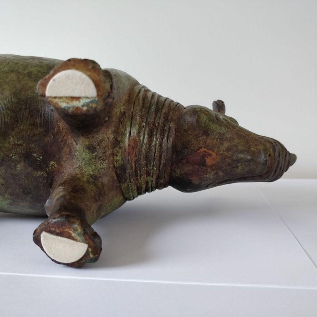 Early 20th Century Bronze Animalier Sculpture Representing a Rhino 12