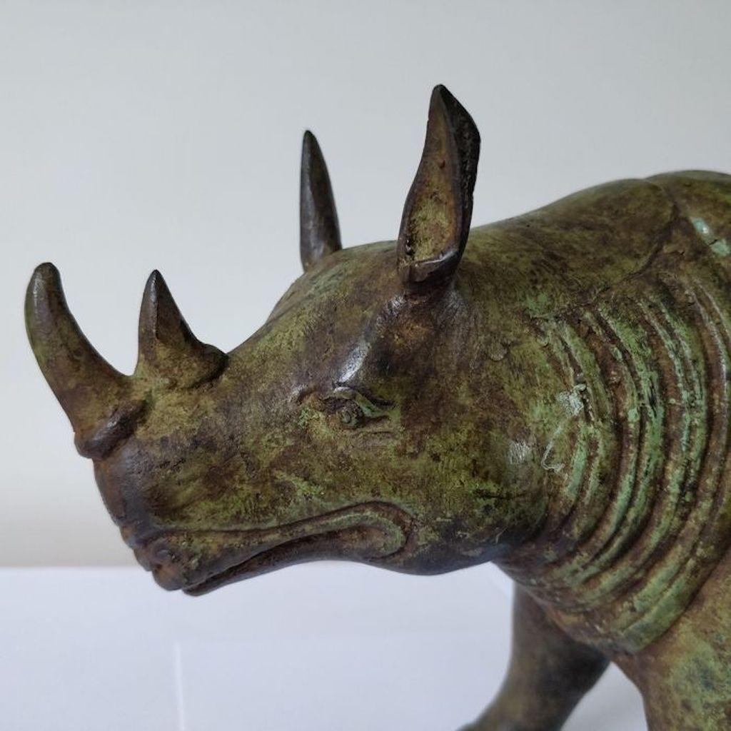 Early 20th Century Bronze Animalier Sculpture Representing a Rhino 2