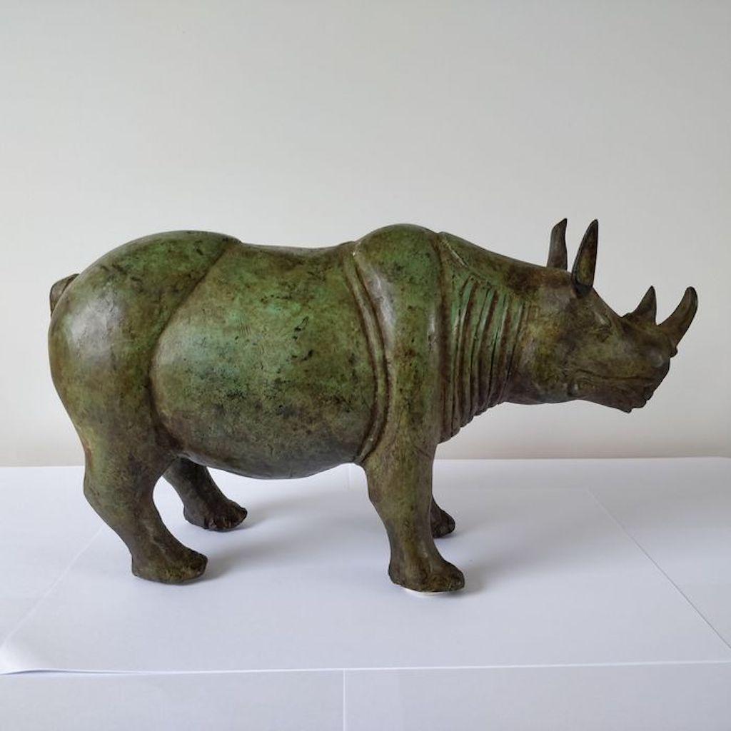 Early 20th Century Bronze Animalier Sculpture Representing a Rhino 4