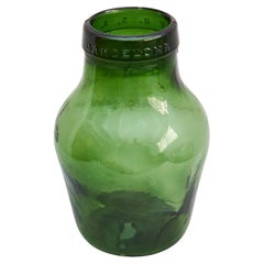Vase bouteille en verre espagnol du début du 20e siècle, vers 1940