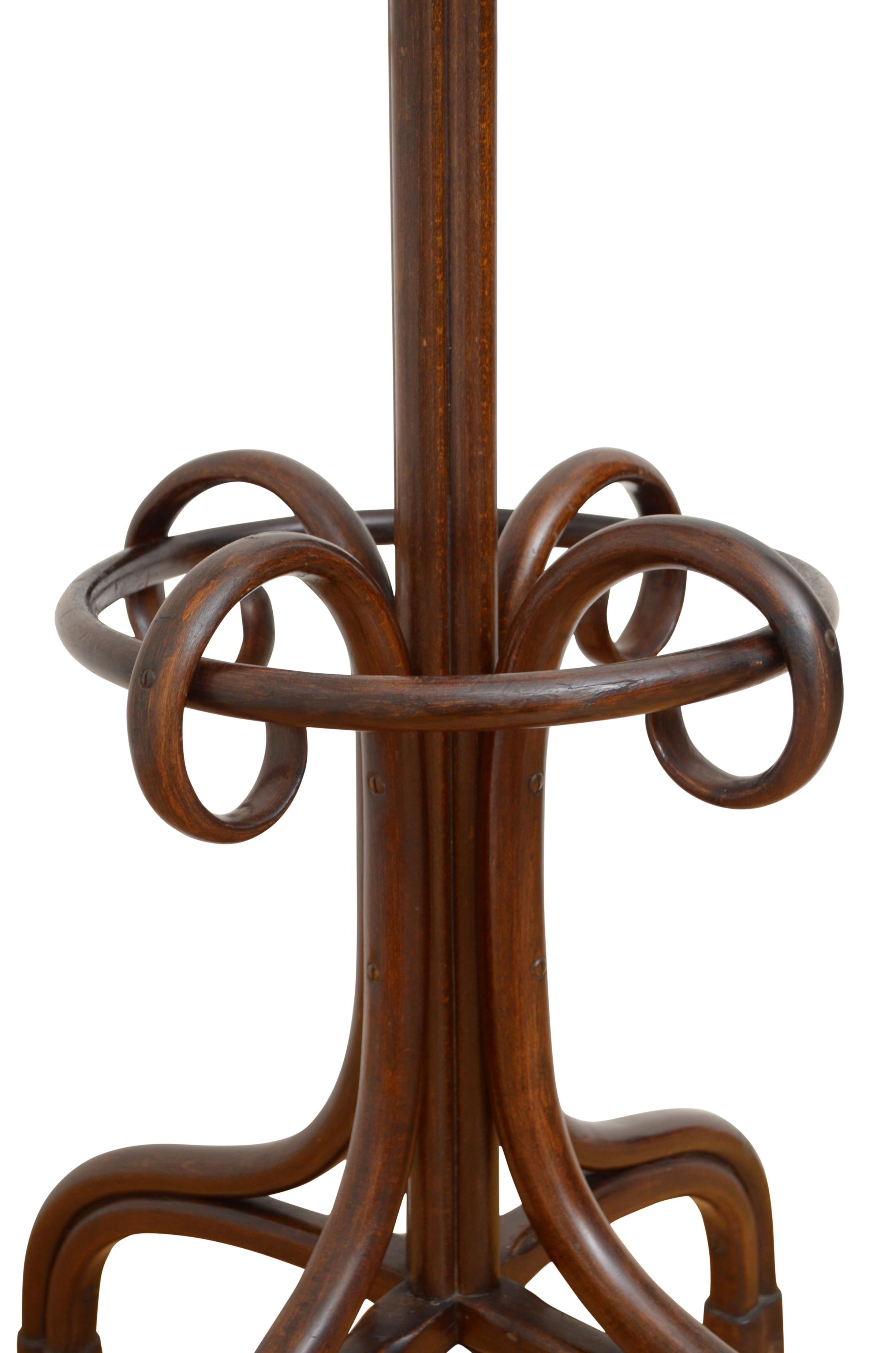 Birch Early 20th Century Bentwood Coat Stand Coat Rack For Sale