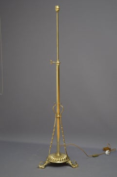 Early XXth Century Brass Floor Lamp