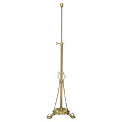 Antique Early XXth Century Brass Floor Lamp