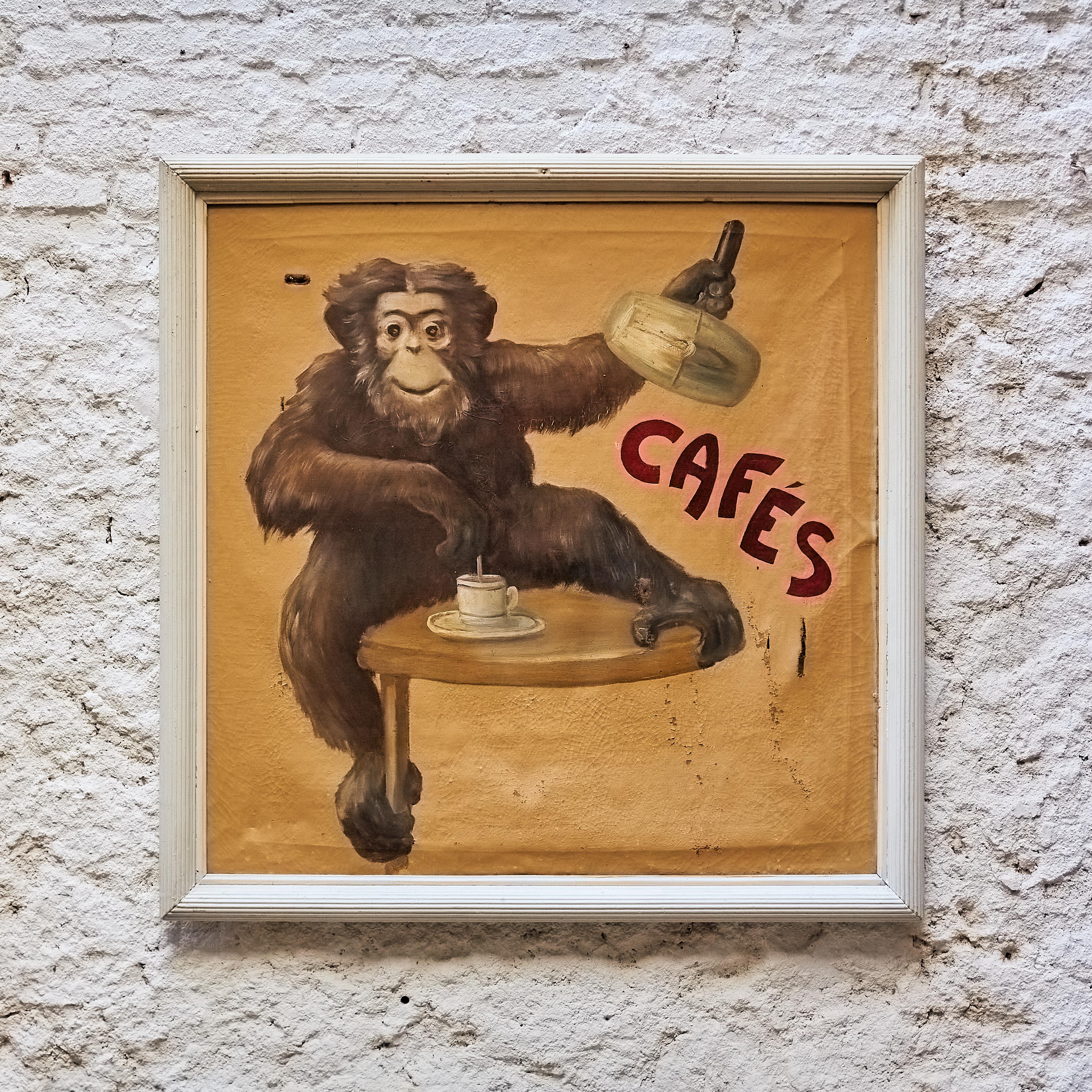 Early XXth Century Framed Antique Publicity for 'Cafes Tupinamba', circa 1930. For Sale 5