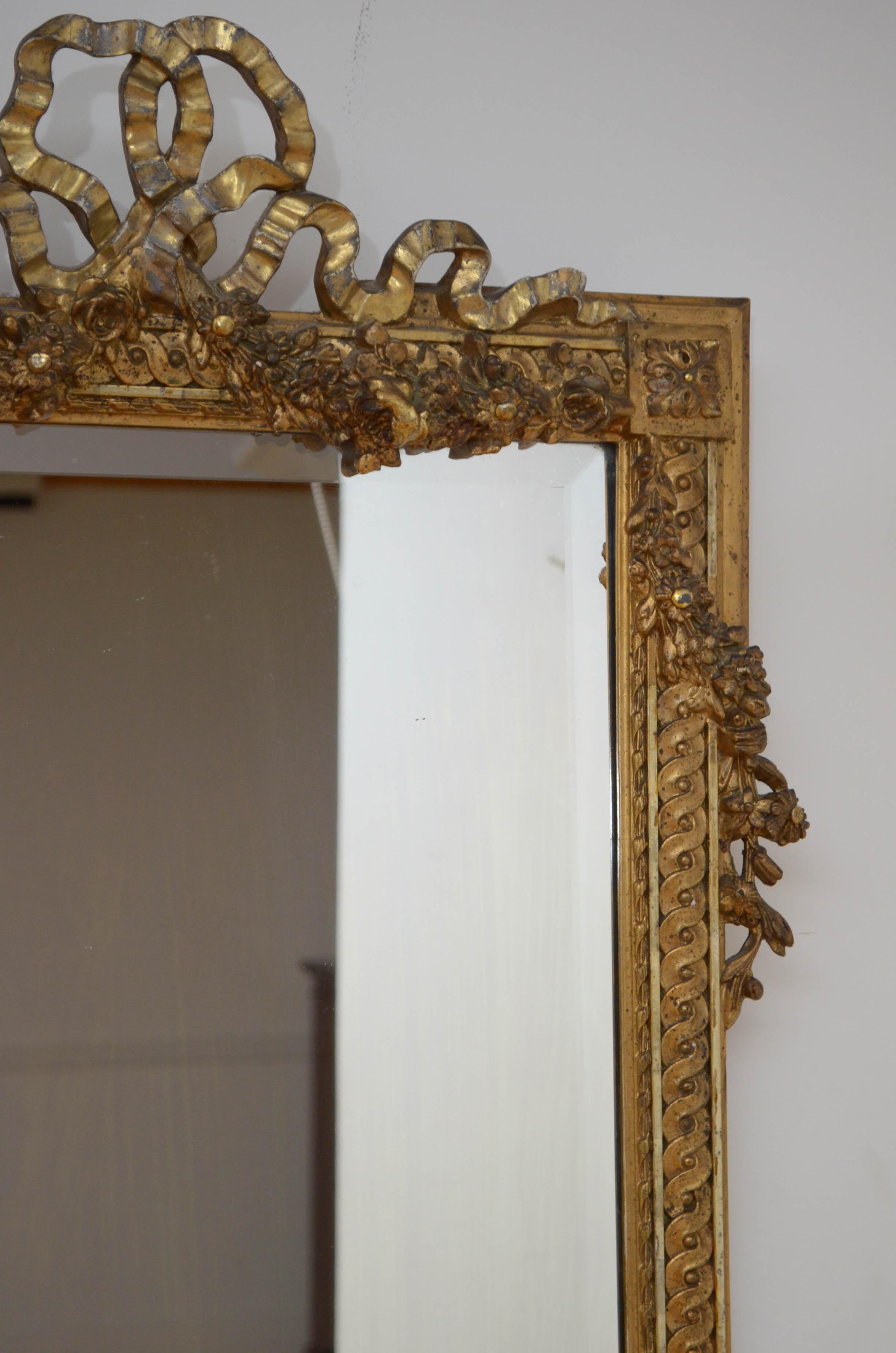 Early XXth Century Giltwood Mirror 4