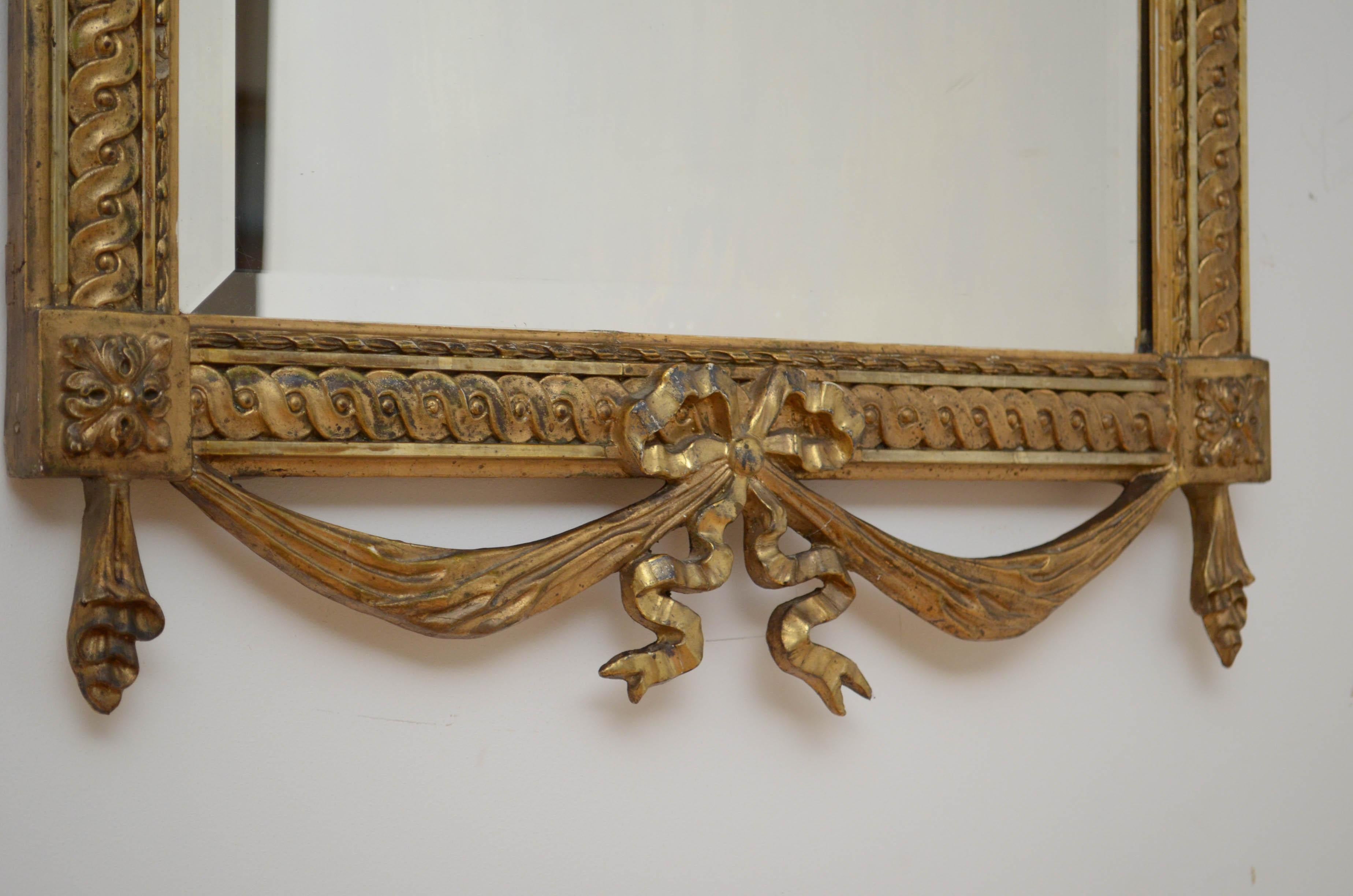 Victorian Early XXth Century Giltwood Mirror