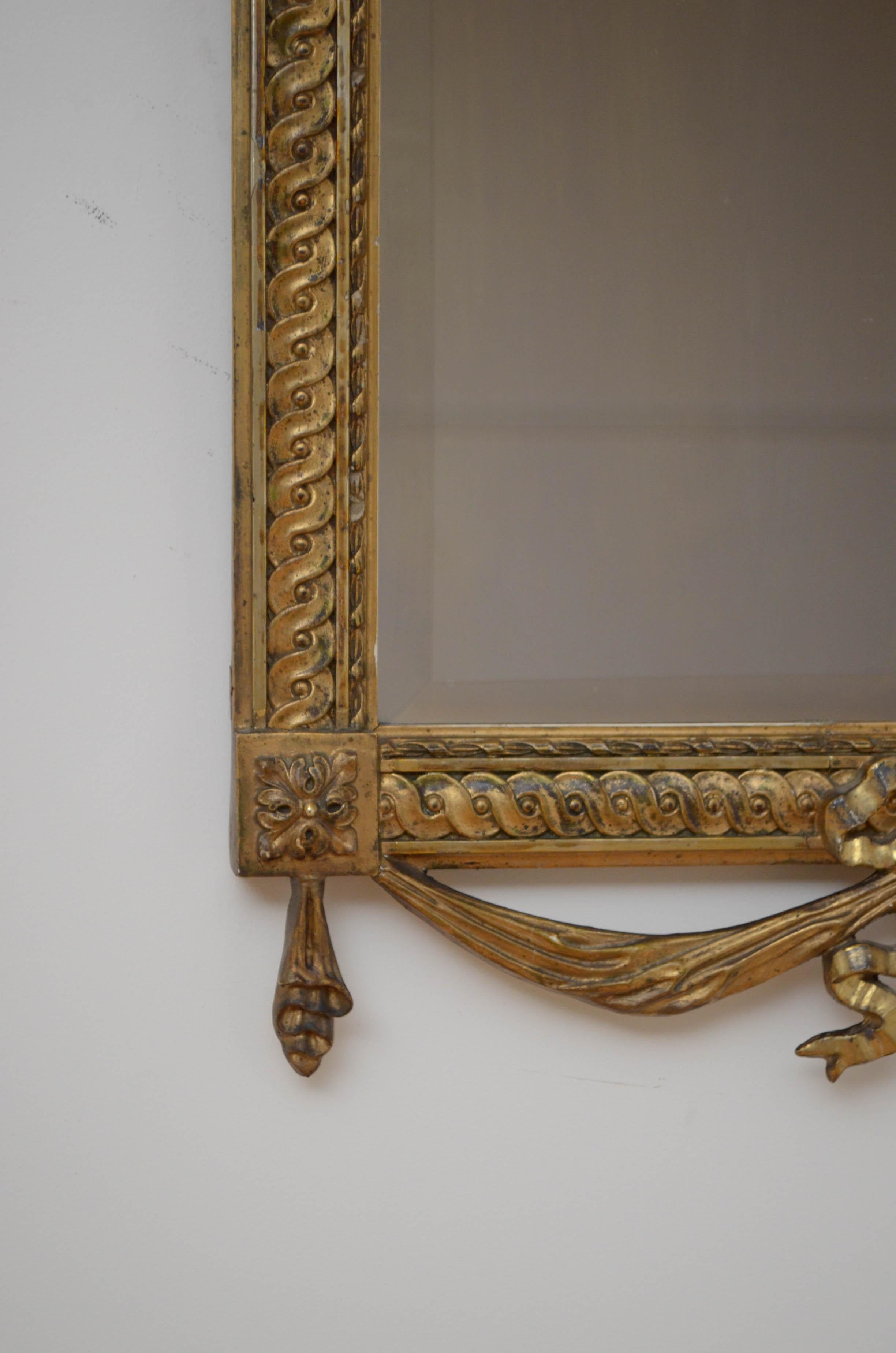French Early XXth Century Giltwood Mirror