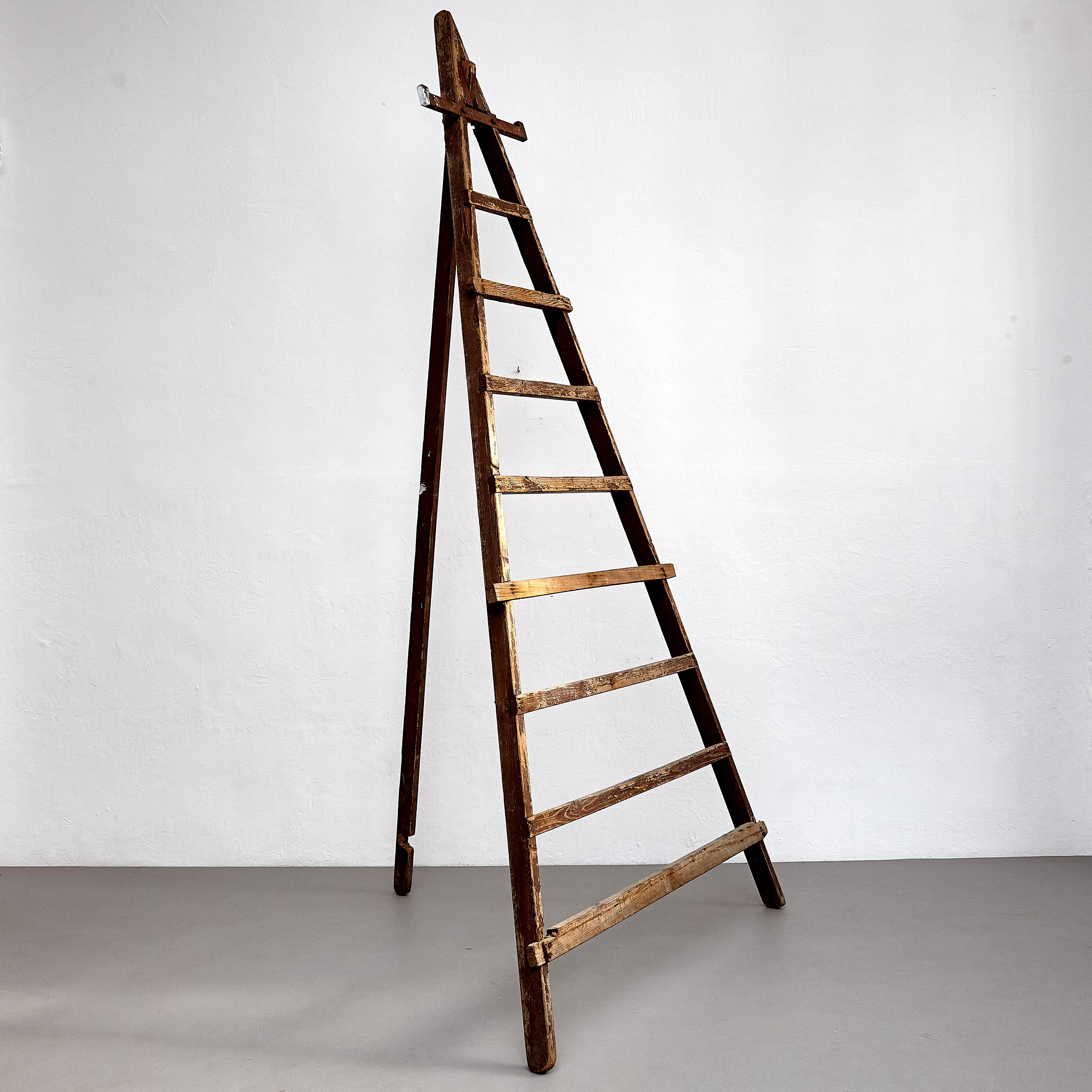 Mid-Century Modern Early 20th Century Large Wood Stairs, circa 1940 For Sale