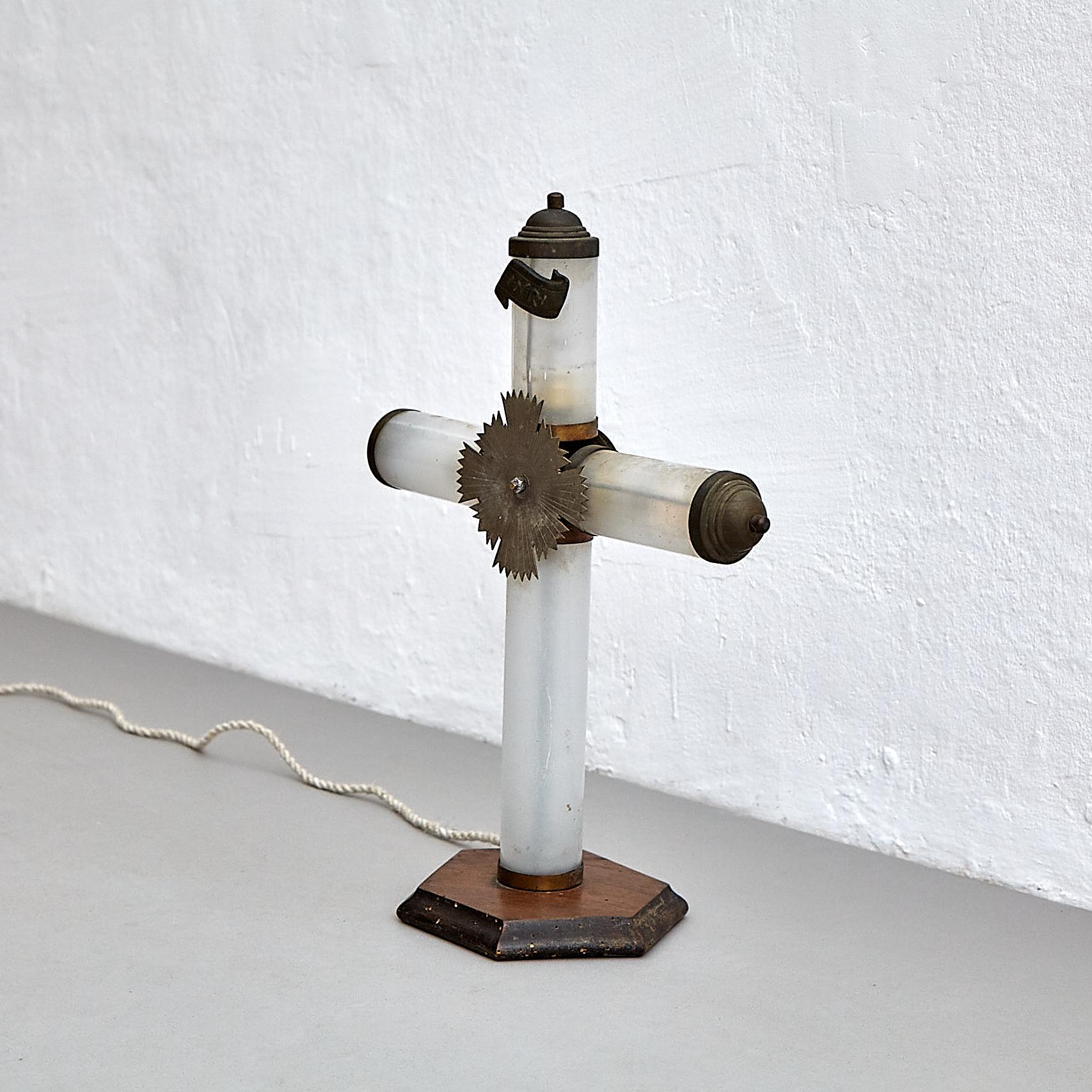 French Early 20th Century Religious Table Lamp, circa 1940