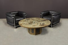 Clubsessel „LC2“ aus schwarzem Leder des frühen Jahres von Le Corbusier für Cassina, signiert