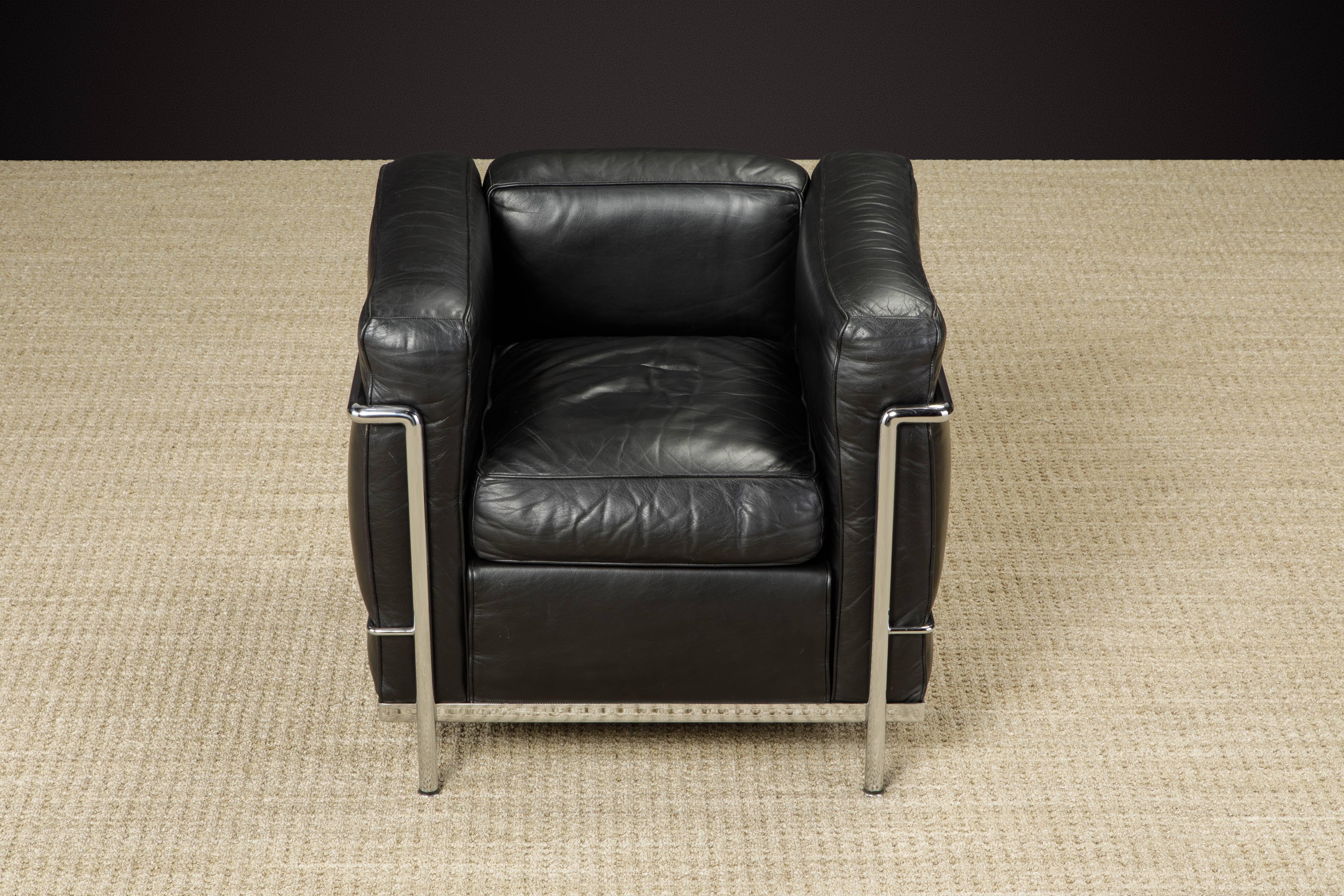 Bauhaus Fauteuils club en cuir noir 