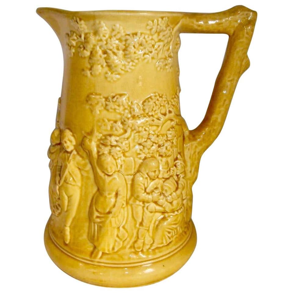 English Pair of Majolica Gurgling Fish Pitchers at 1stDibs