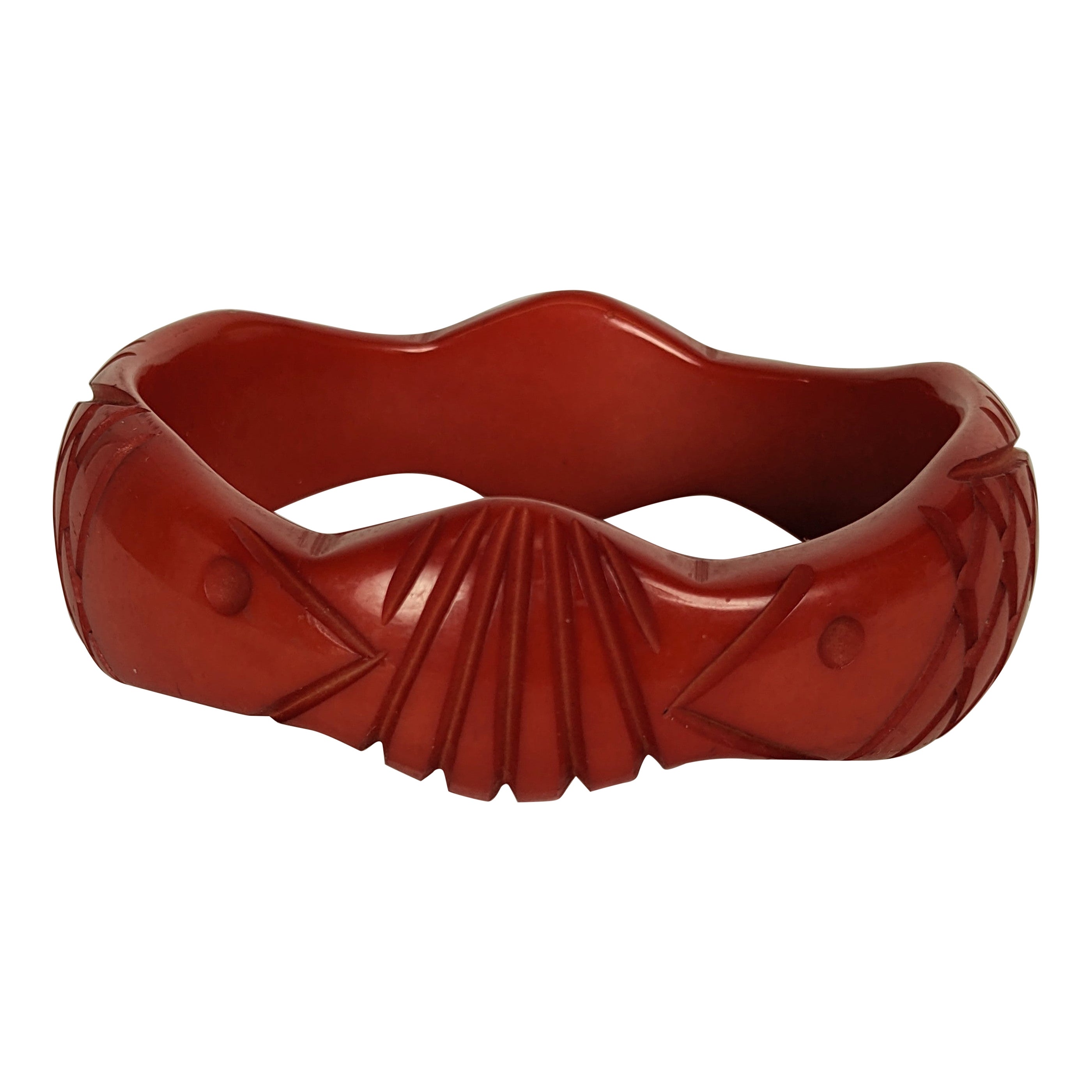 Brazalete antiguo de baquelita con forma de pez Yves Saint Laurent en venta