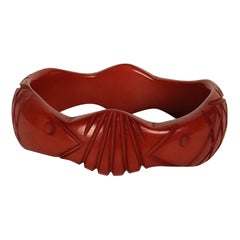 Early Yves Saint Laurent Bakelite Fish Bangle
