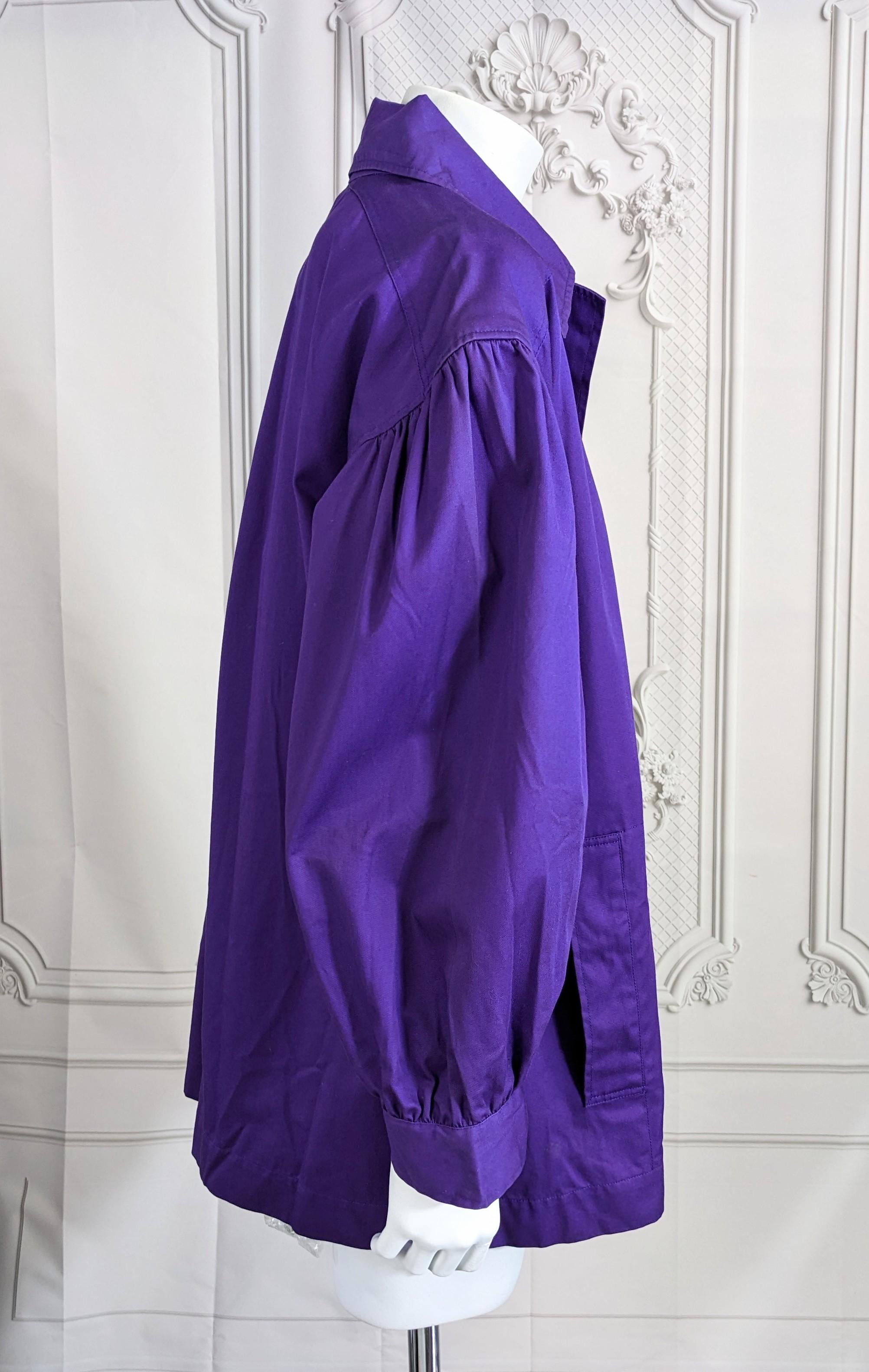 Early Yves Saint Laurent Violet Cotton Twill Jacket  For Sale 3