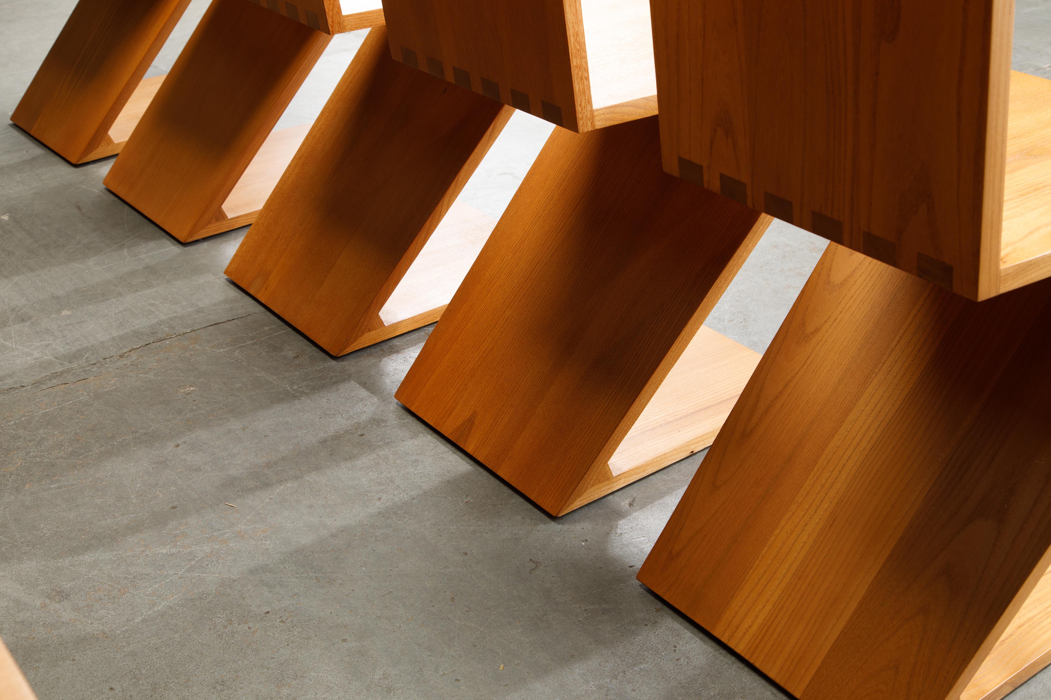 Frühe „Zig Zag“-Stühle von Gerrit Rietveld für Cassina, 1973, signiert, Zehn verfügbar im Angebot 11