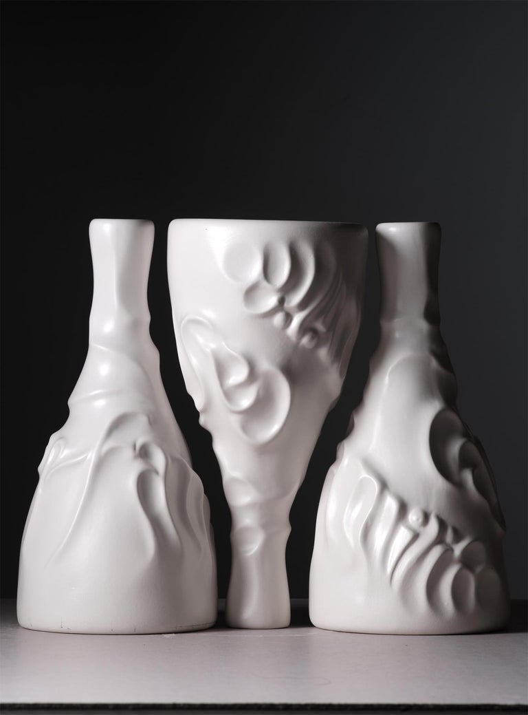 Jujol Early19th Century White Ceramic Casa De Familia Bottle Vase by Josep ...