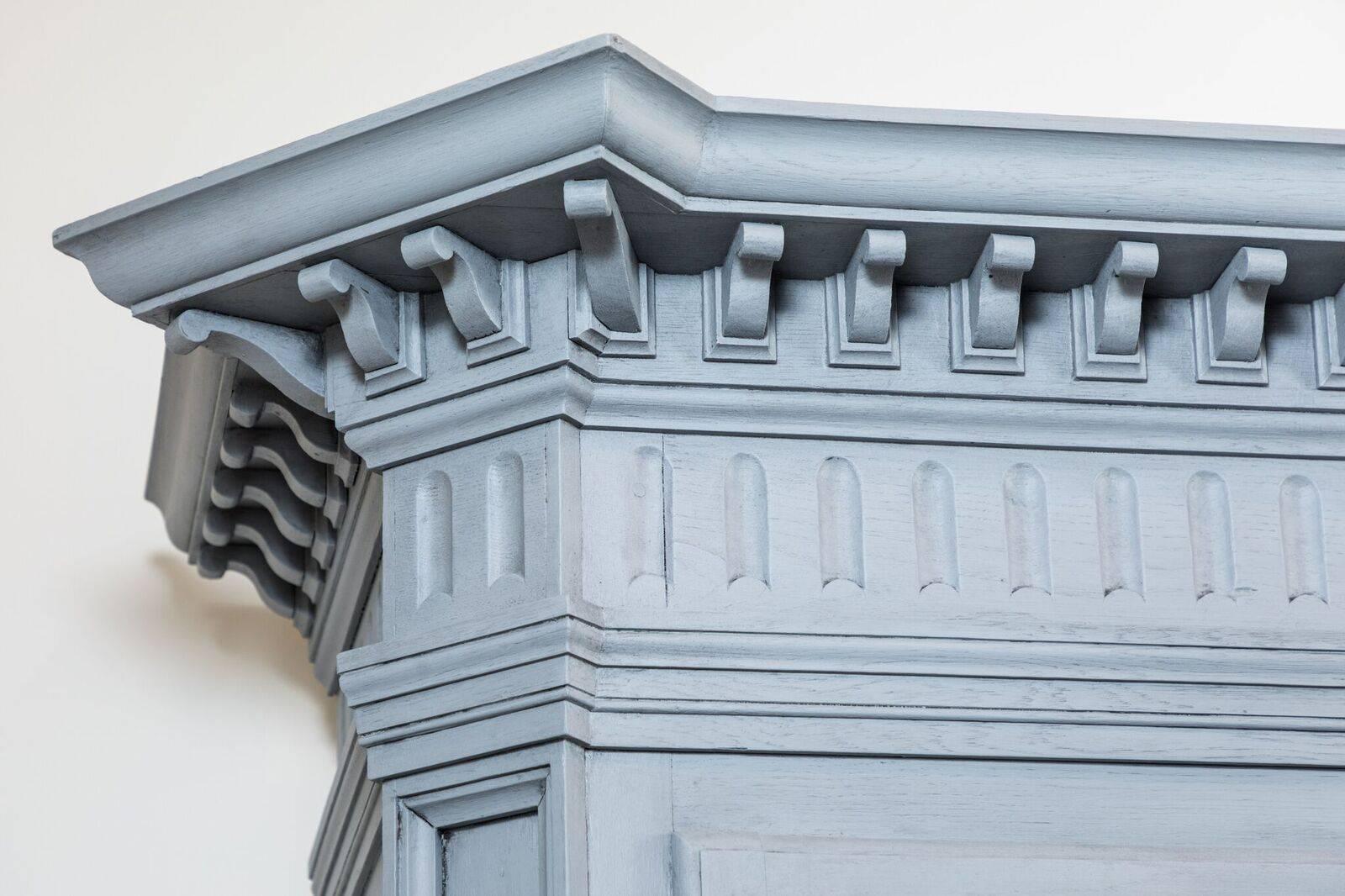 Early, 19th Century French Cabinet in Steel Blue 1