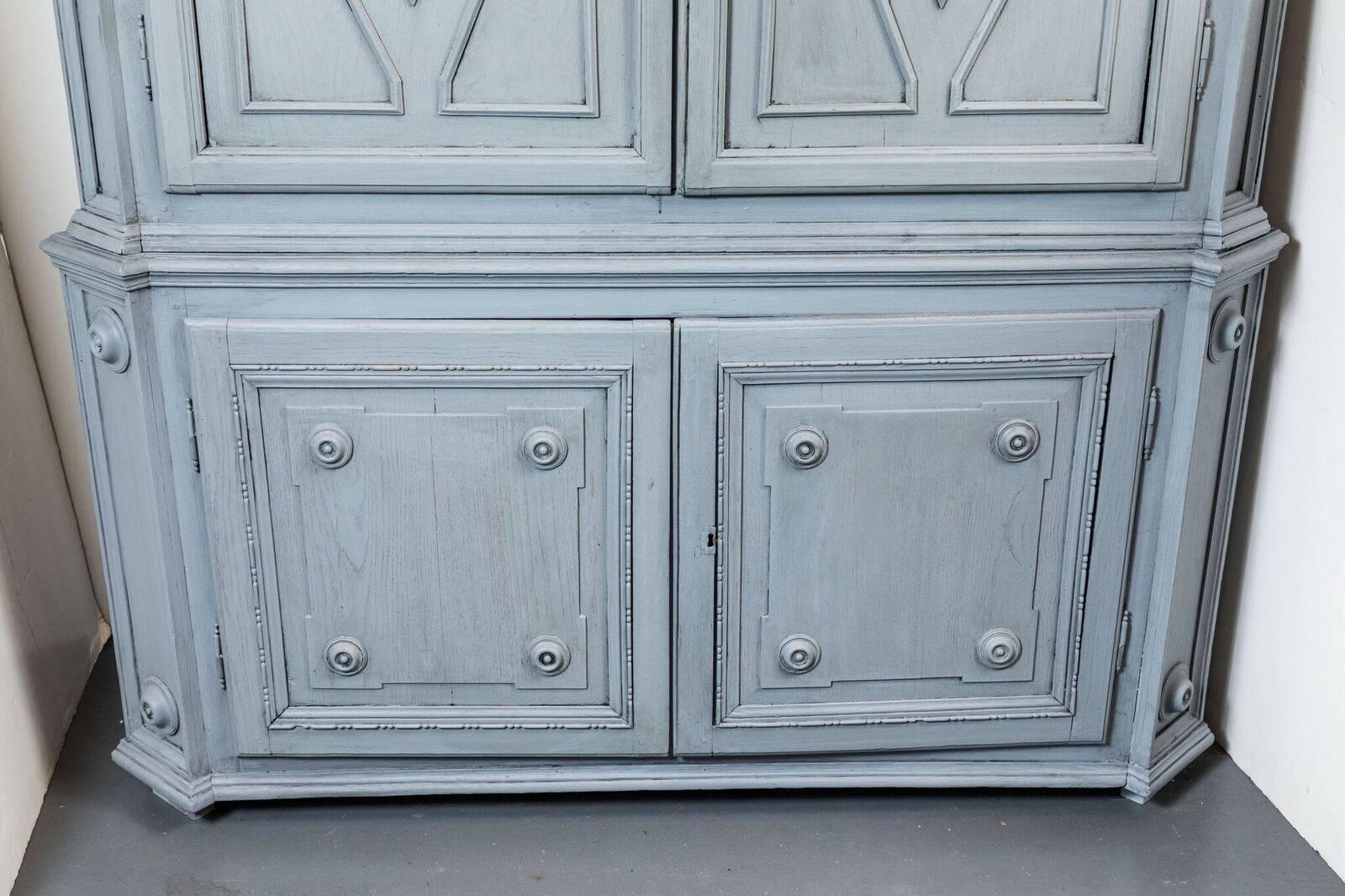 Early, 19th Century French Cabinet in Steel Blue 3