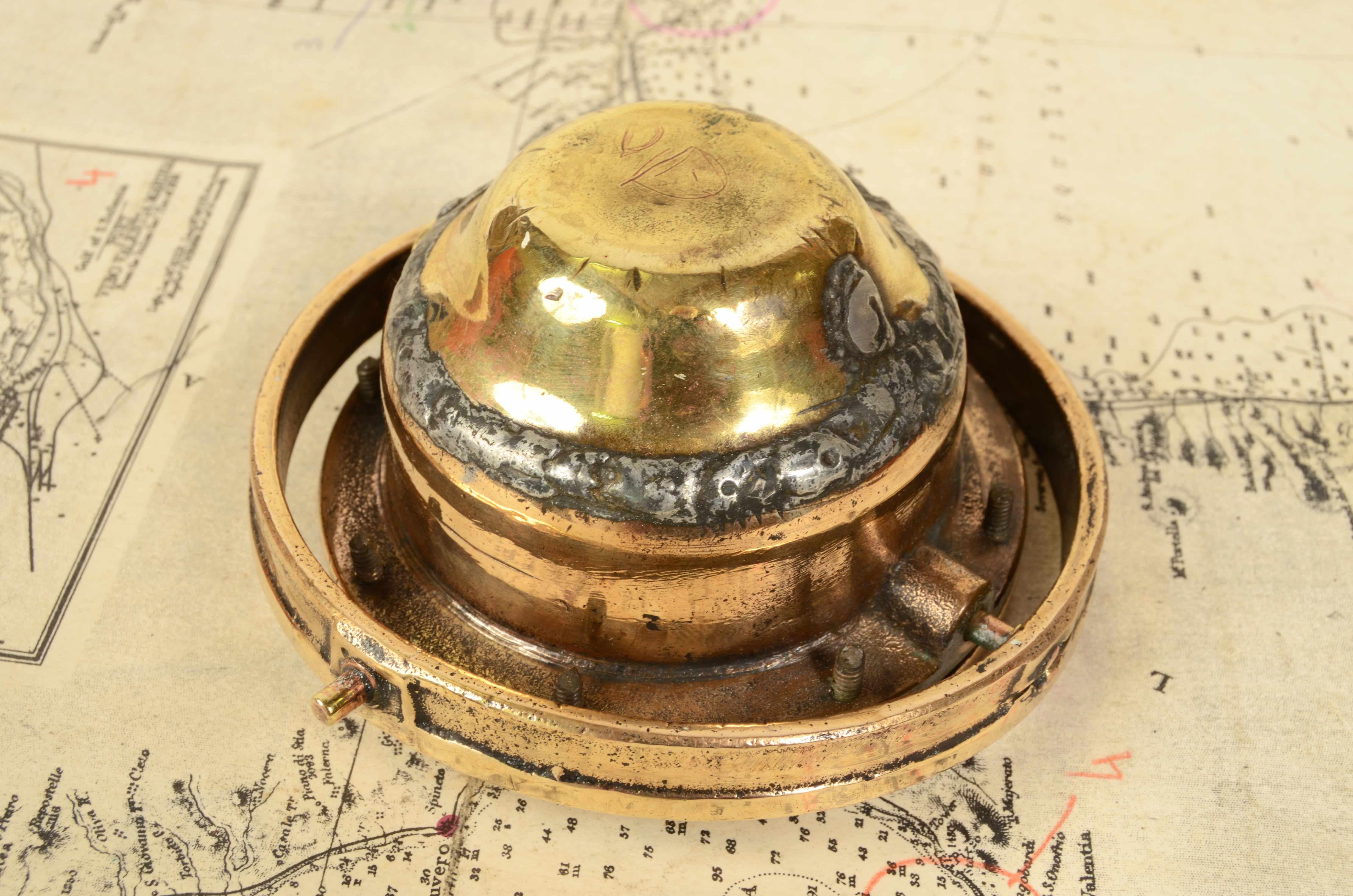 Earòy 1900s Nautical Compass Signed Ritchie Boston Antique Maritime Navigation 4