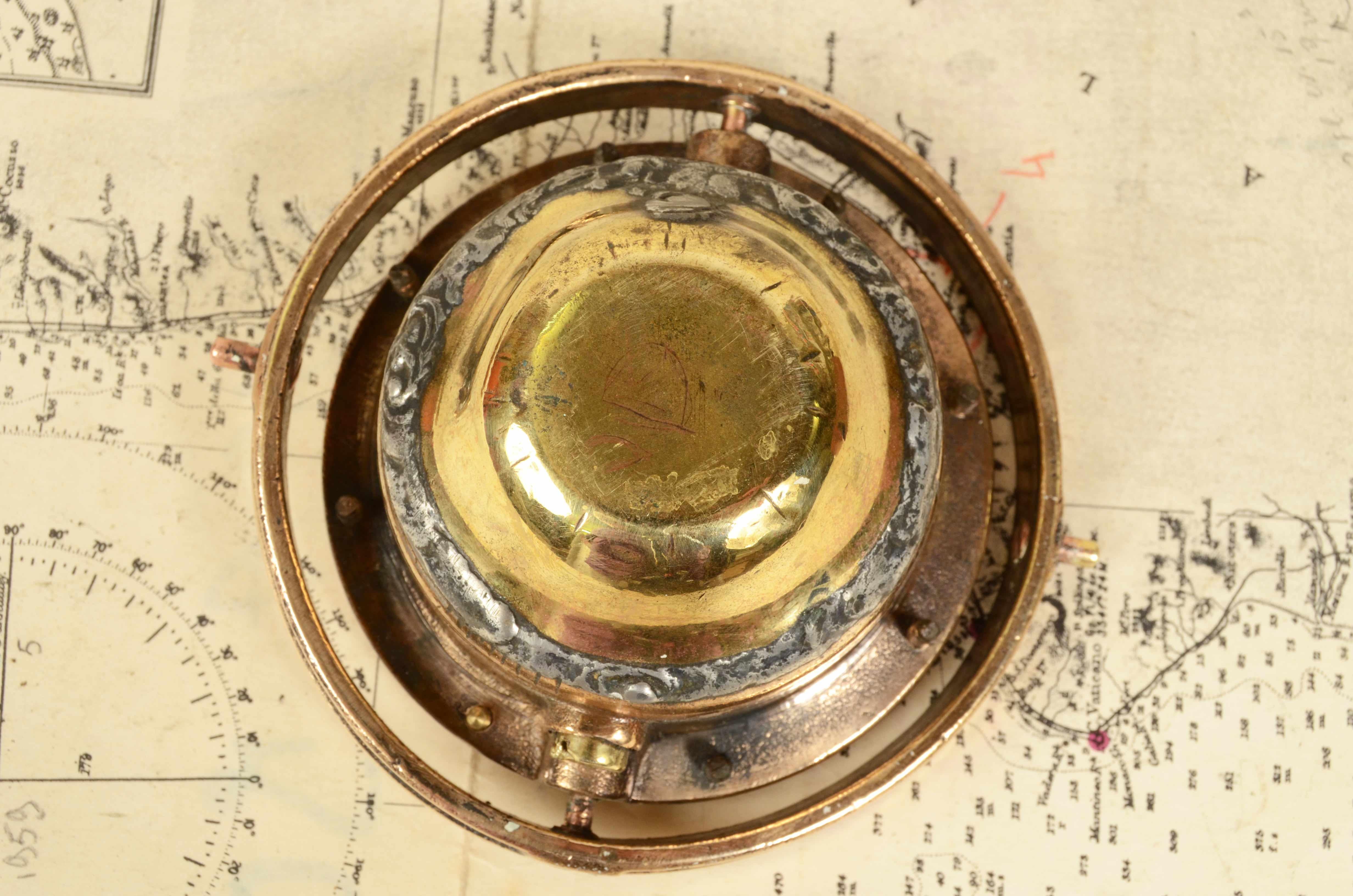 Earòy 1900s Nautical Compass Signed Ritchie Boston Antique Maritime Navigation 6