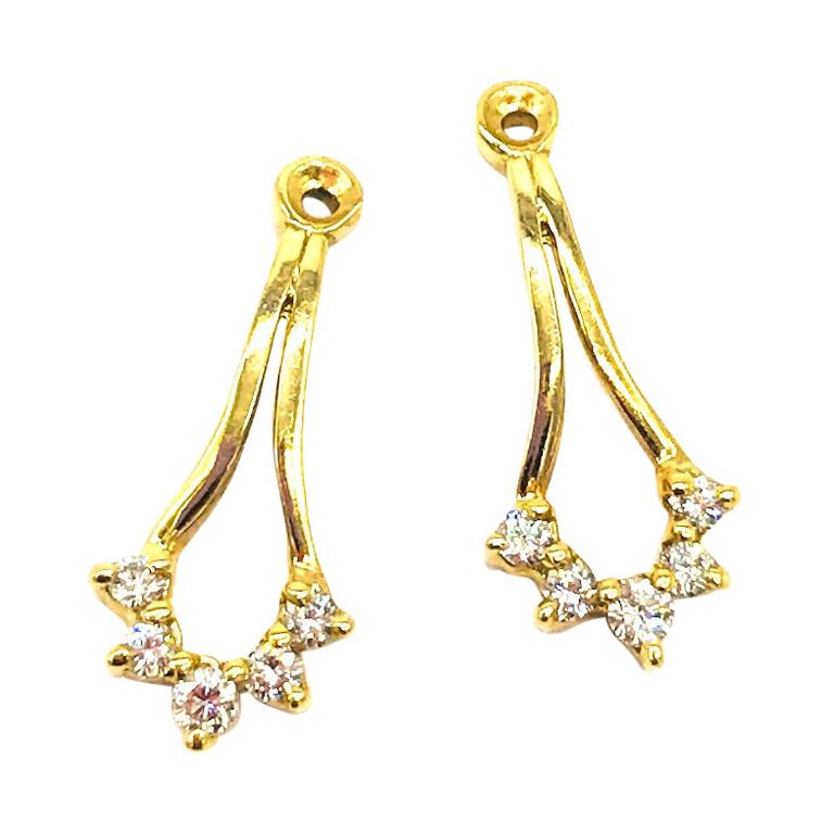 Earring Jackets, Diamond .40 Carat at 1stDibs