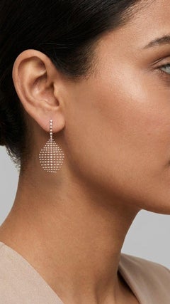 Orecchino con diamante in oro bianco 18 carati