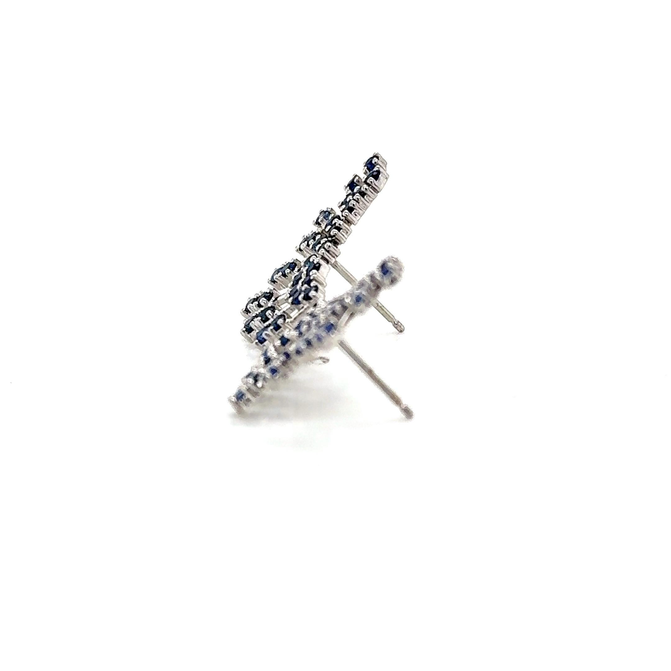 Pendientes Oro 14kt Zafiros Redondos Stardusts en venta 1