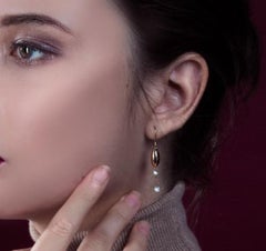 Earrings 18k Diamond Drop/ Hook Earrings