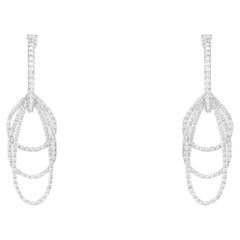 Earrings 18kt Gold Hoops & Diamonds Drop