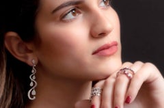 Ohrringe 18kt Gold Statement-Kronleuchter mit Diamanten