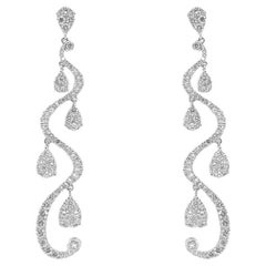 Boucles d'oreilles or 18kt Chandelier avec diamants