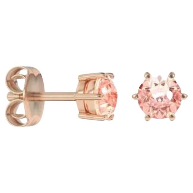 David Locco Earrings 5C Sustainable Gloss  Timeless Rose Gold Diamonds 0.1ct For Sale