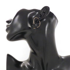 Earrings 9 Carat Rose Gold Bead Cut Onyx