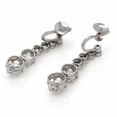BOUCLES D'OREILLES Boucles d'oreilles Art Déco 8.40 CTW Old European-Cut Diamond Graduated Drop Earrings in