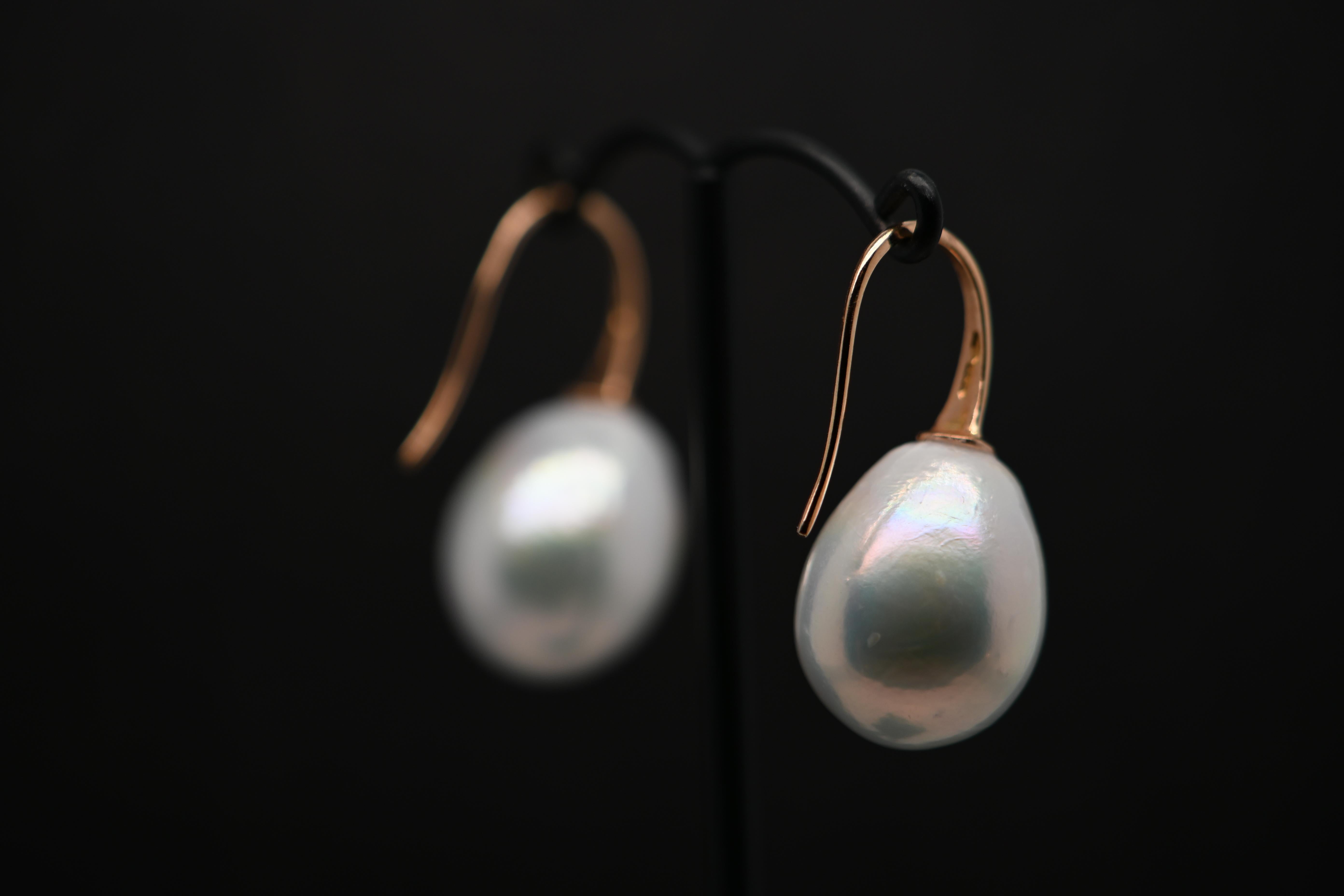 Women's Earrings Beads and 18-Carat Gold