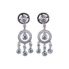 Earrings Diamond Chandelier 18 Carat White Gold