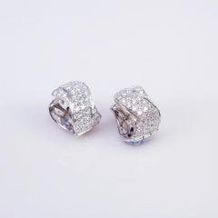 Earrings Diamond Hoop 18 Carat White Gold
