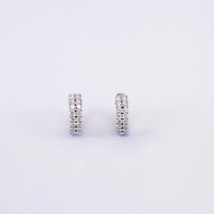Earrings Diamond Hoop 18 Carat White Gold