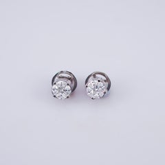 Earrings Diamond Stud 18 Carat White Gold