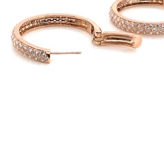 Earrings Diamonds Pave Rose Gold  18 Karat