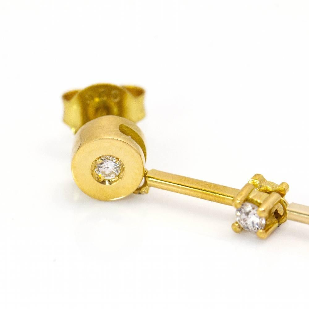 Earrings Gold PAPARADSHA In New Condition For Sale In BARCELONA, ES