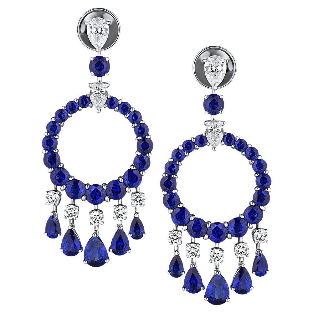 Earrings GRAFF Gypsy Sapphire and Diamonds en vente